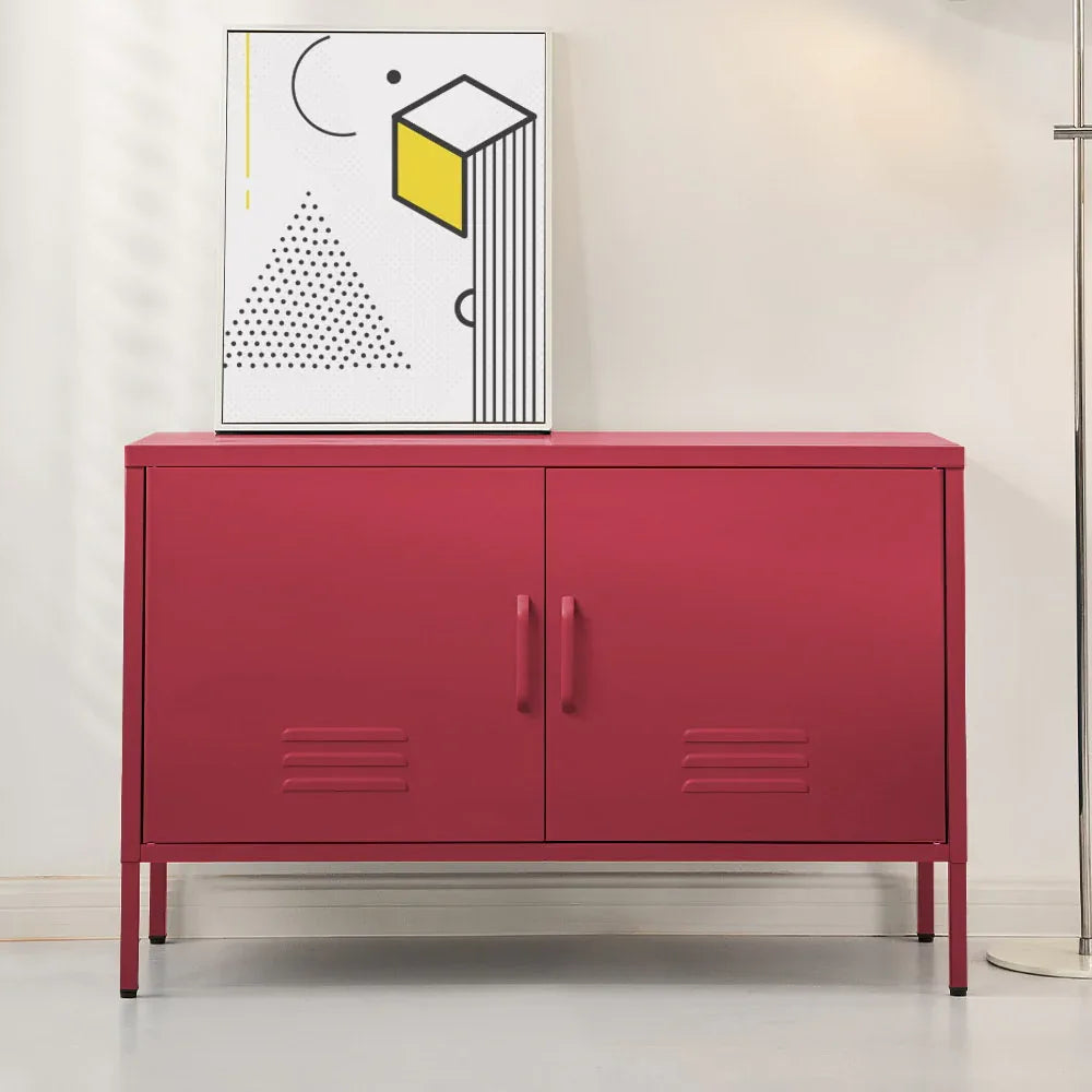 Artiss Buffet Sideboard Metal Cabinet - BASE Pink - Mekamart Australia