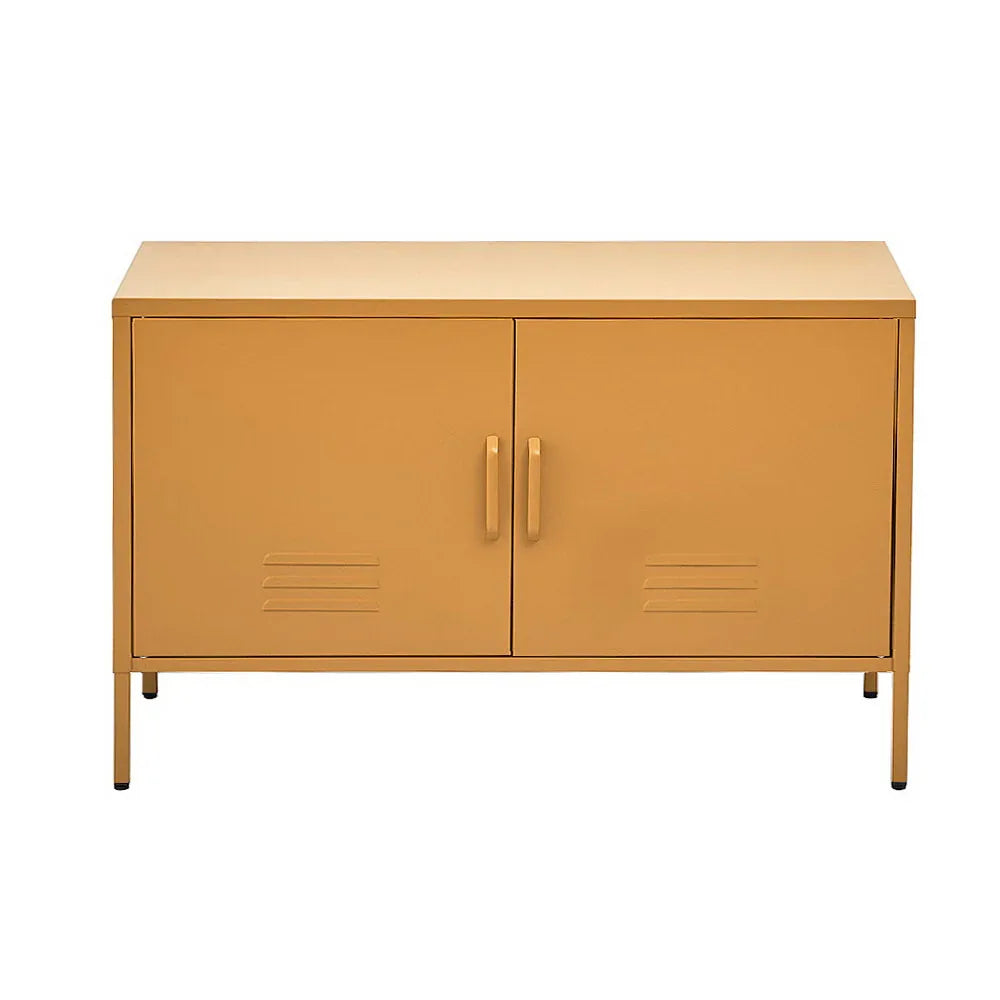 Artiss Buffet Sideboard Metal Cabinet - BASE Yellow - Mekamart Australia