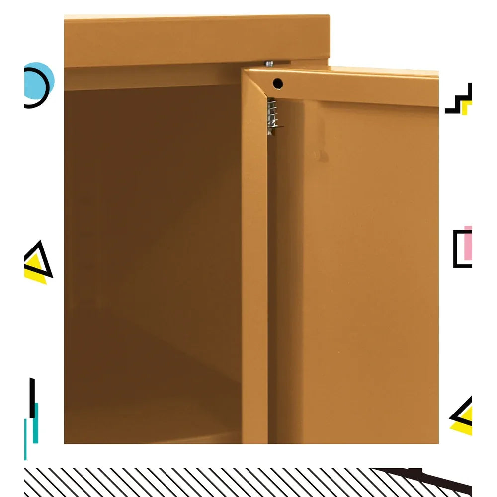 Artiss Buffet Sideboard Metal Cabinet - BASE Yellow - Mekamart Australia