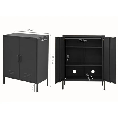 Artiss Buffet Sideboard Metal Cabinet - SWEETHEART Charcoal - Mekamart Australia