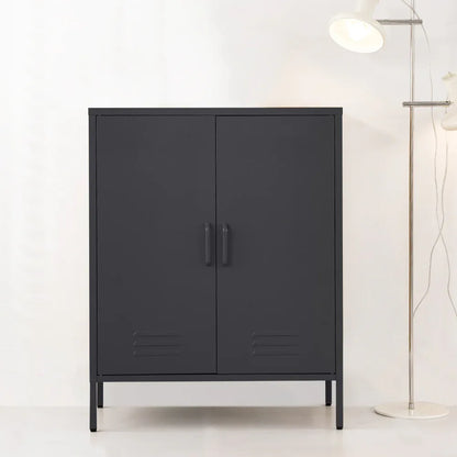 Artiss Buffet Sideboard Metal Cabinet - SWEETHEART Charcoal - Mekamart Australia