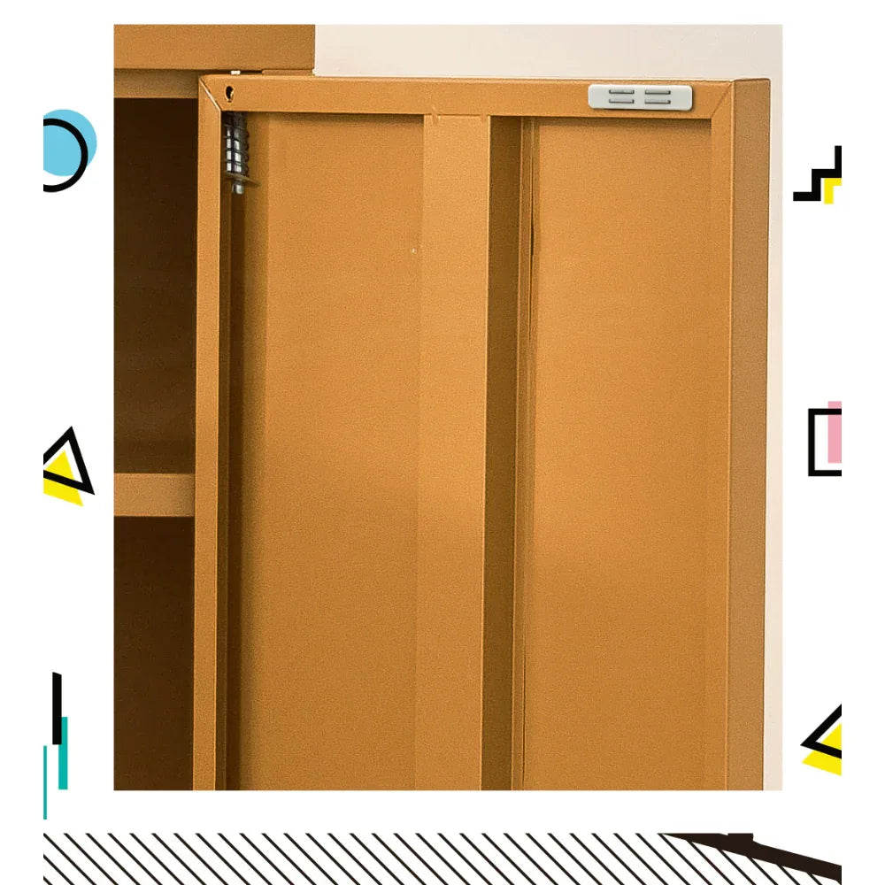 Artiss Buffet Sideboard Metal Cabinet - SWEETHEART Yellow - Mekamart Australia