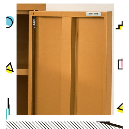 Artiss Buffet Sideboard Metal Cabinet - SWEETHEART Yellow - Mekamart Australia