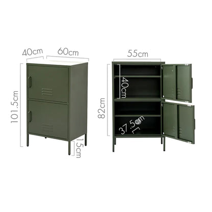 Artiss Buffet Sideboard Metal Cabinet - DOUBLE Green - Mekamart Australia