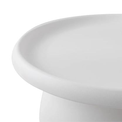 Artiss Coffee Table Round 71CM Plastic White - Mekamart Australia