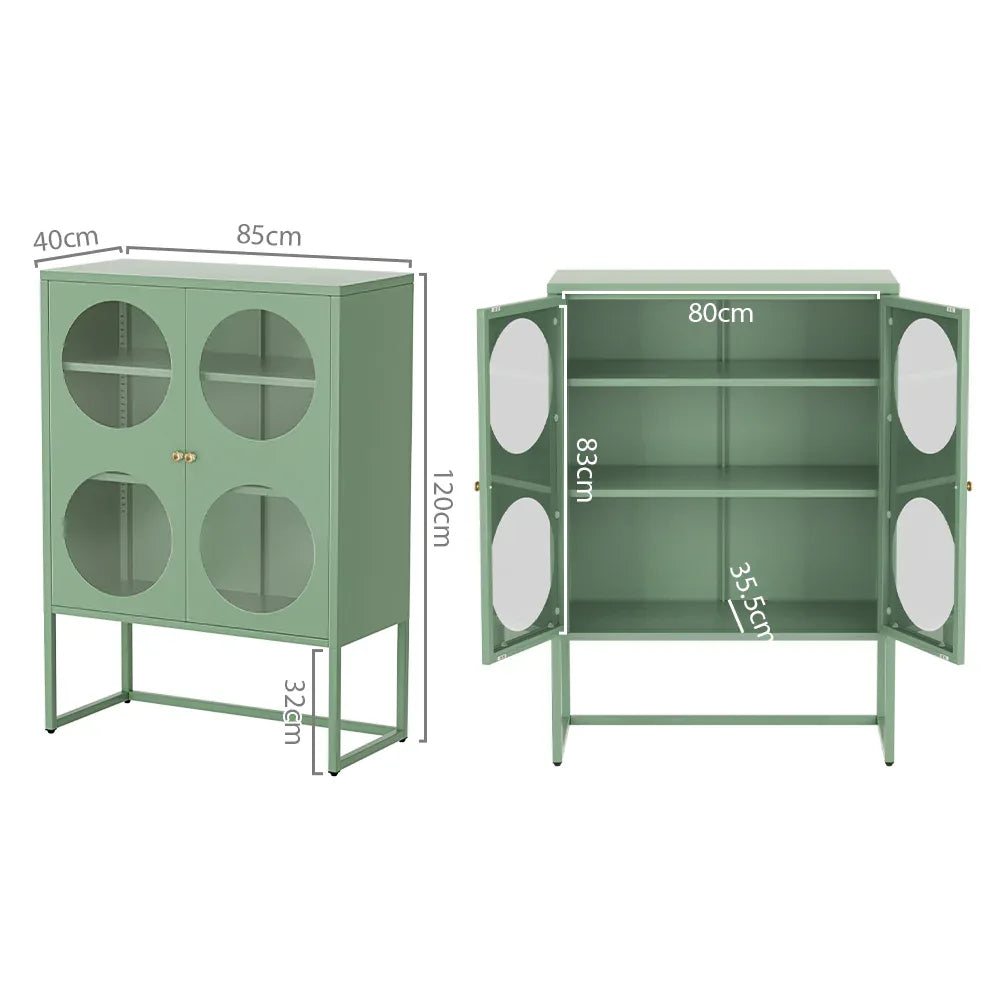 Artiss Buffet Sideboard Metal Cabinet - ELLA Green - Mekamart Australia