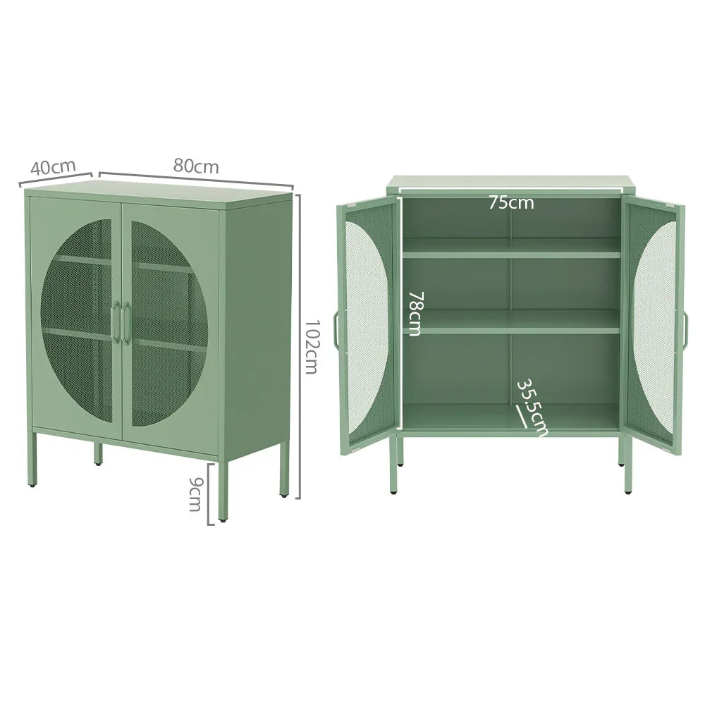Artiss Buffet Sideboard Metal Cabinet - ELSA Green - Mekamart Australia