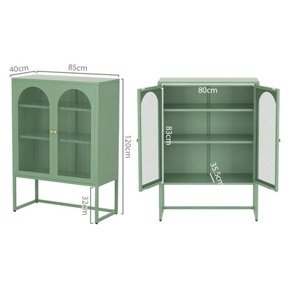 Artiss Buffet Sideboard Metal Cabinet - ELMA Green - Mekamart Australia