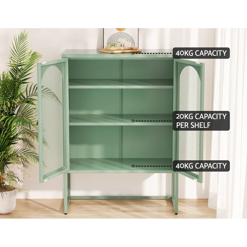 Artiss Buffet Sideboard Metal Cabinet - ELMA Green - Mekamart Australia