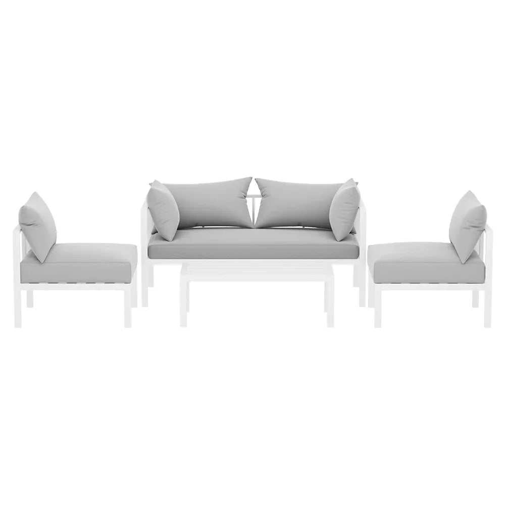 Gardeon 4 Seater Outdoor Sofa Set Aluminium Lounge Setting - Mekamart Australia