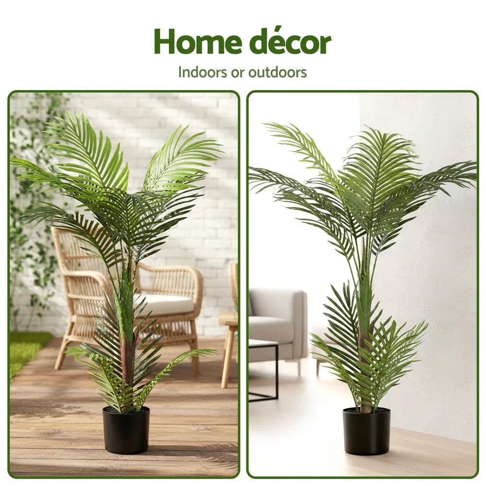 Artiss 100cm Artificial Palm Tree Faux Trees Indoor Decor Artificial Plants Lifelike Plant - Mekamart Australia