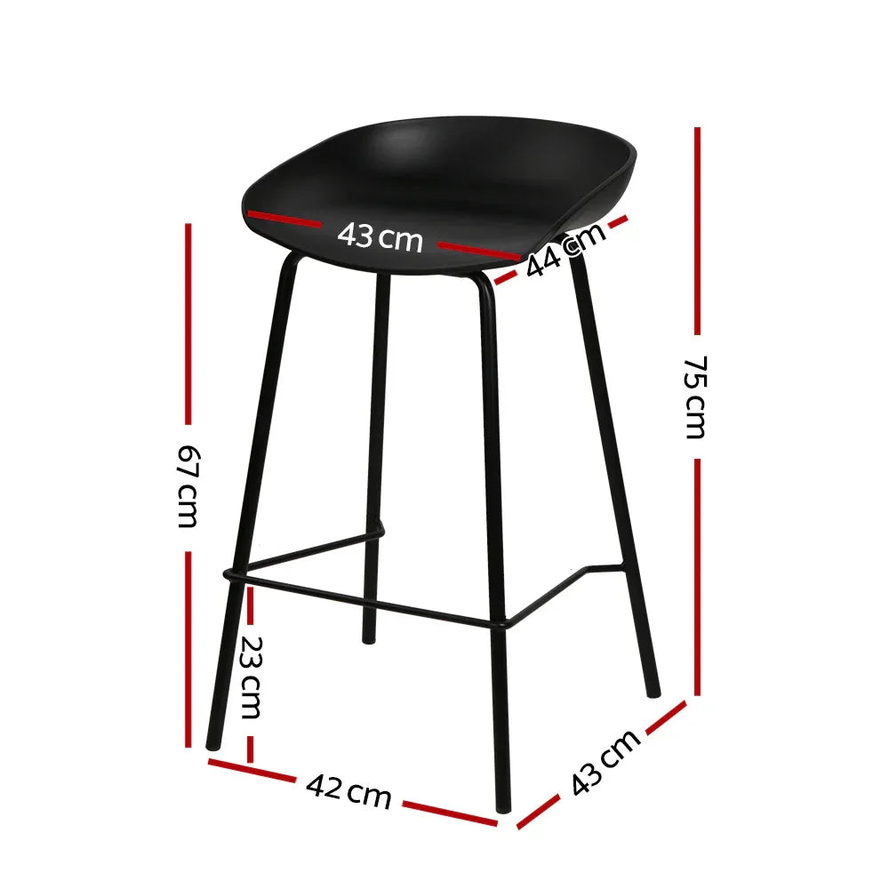 Artiss 2x Bar Stools Kitchen Counter Stools Metal - Mekamart Australia