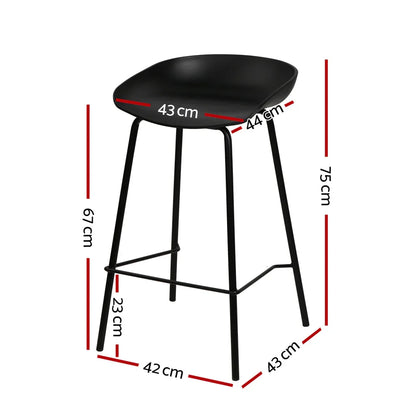 Artiss 2x Bar Stools Kitchen Counter Stools Metal - Mekamart Australia