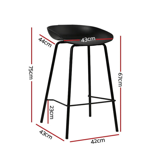 Artiss 4x Bar Stools Kitchen Counter Stools Metal - Mekamart Australia