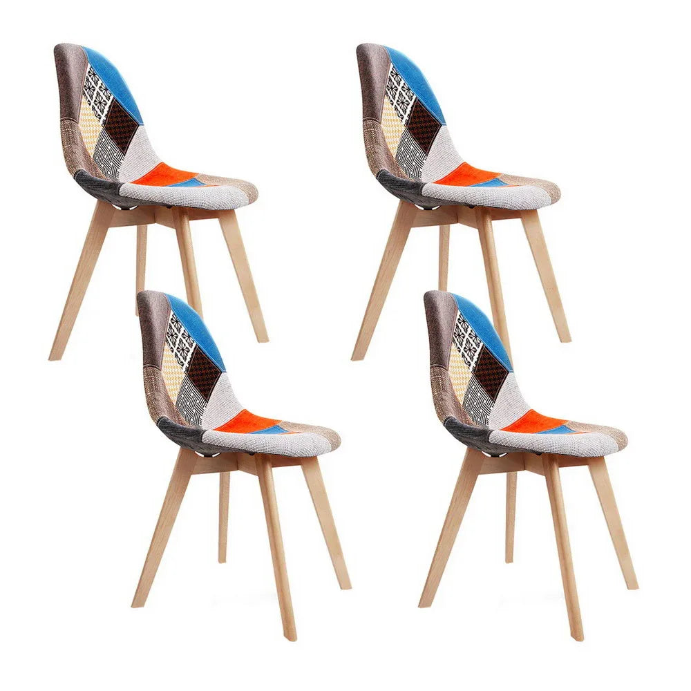 Artiss Dining Chairs Set of 4 Fabric Retro Replica DSW - Mekamart Australia
