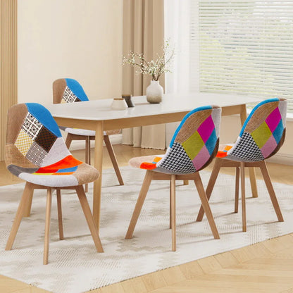 Artiss Dining Chairs Set of 4 Fabric Retro Replica DSW - Mekamart Australia