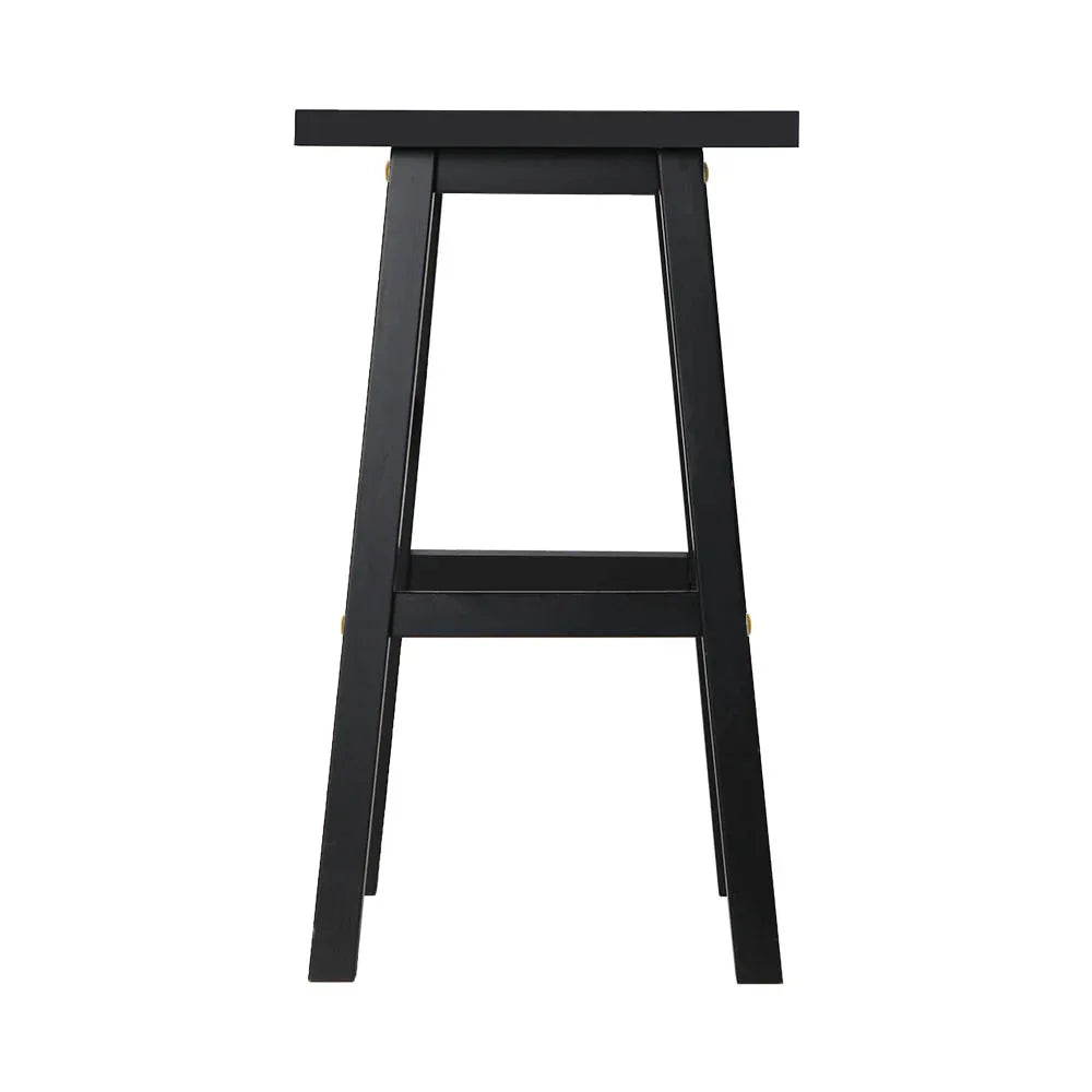 Artiss Bar Stools Kitchen Counter Stools Wooden Chairs Black x2 - Mekamart Australia