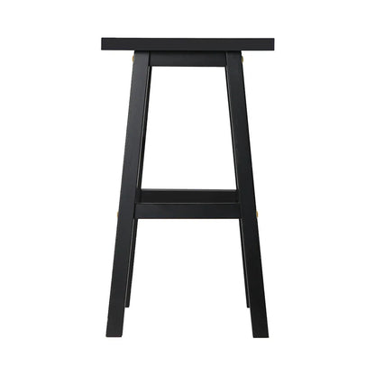 Artiss Bar Stools Kitchen Counter Stools Wooden Chairs Black x2 - Mekamart Australia