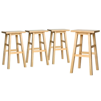 Artiss 4x Bar Stools Kitchen Chairs Wooden Nature - Mekamart Australia