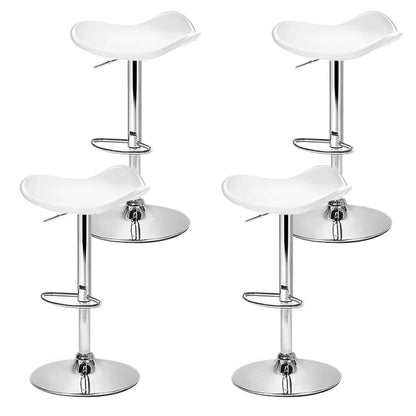 Artiss 4x Bar Stools Leather Gas Lift Chair White - Mekamart Australia