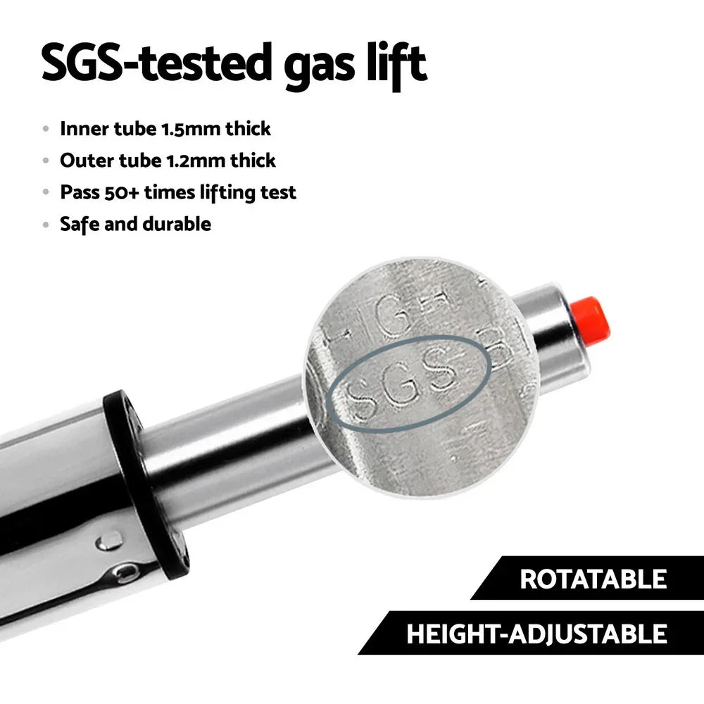 Artiss 2x Bar Stools Gas Lift Velvet Woven Backrest Navy - Mekamart Australia