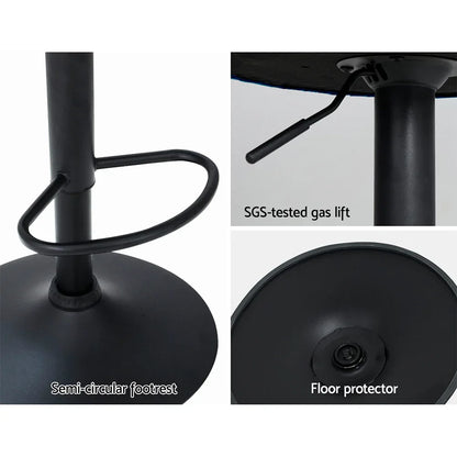 Artiss 2x Bar Stools Gas Lift Velvet Blue - Mekamart Australia