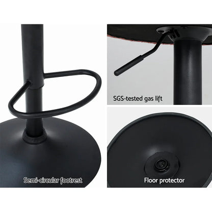 Artiss 2x Bar Stools Gas Lift Velvet Pink - Mekamart Australia