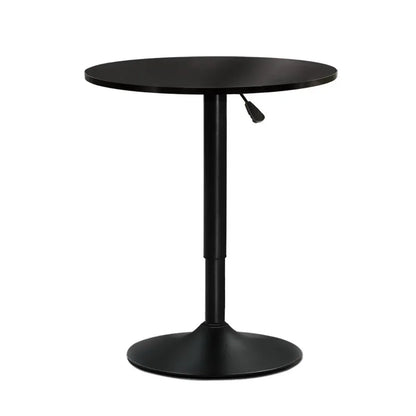 Artiss Bar Table Gas Lift Round Black - Mekamart Australia