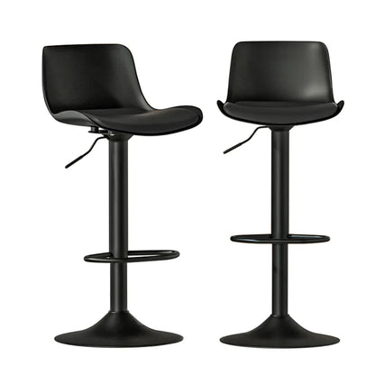 Artiss 2x Bar Stools Padded Seat Gas Lift Black - Mekamart Australia