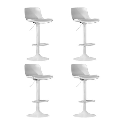 4x Artiss Bar Stools Kitchen Swivel Gas Lift Stool Leather Dining Chairs White - Mekamart Australia