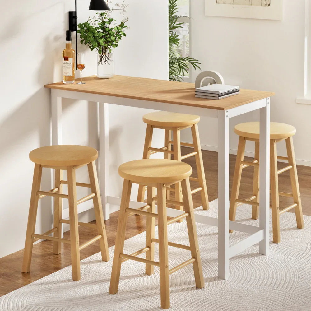 Artiss Bar Table and Stools Set Dining Desk Kitchen Chairs Cafe Pub