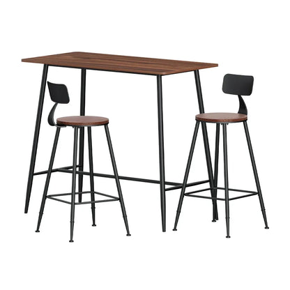 Artiss Bar Table and Stools Set Dining Desk Kitchen Chairs Cafe Pub