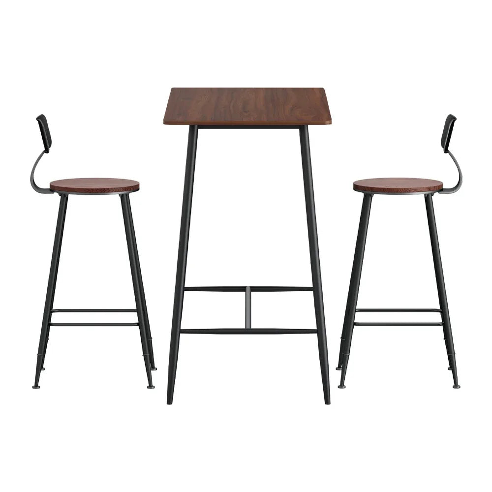 Artiss Bar Table and Stools Set Dining Desk Kitchen Chairs Cafe Pub