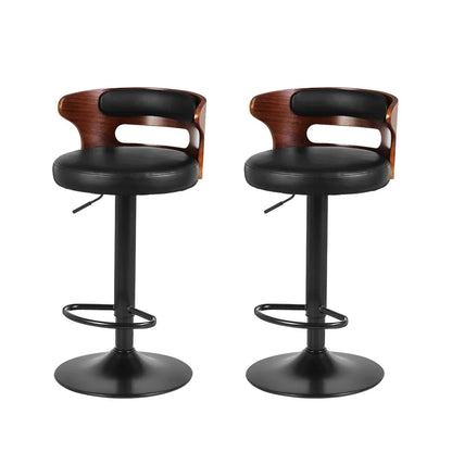 Artiss 2x Bar Stools Gas Lift Faux Leather - Mekamart Australia