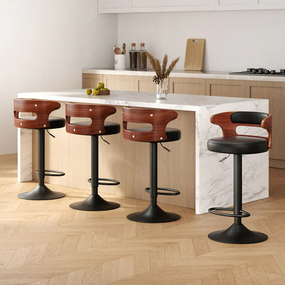 Artiss 4x Bar Stools Gas Lift Faux Leather - Mekamart Australia