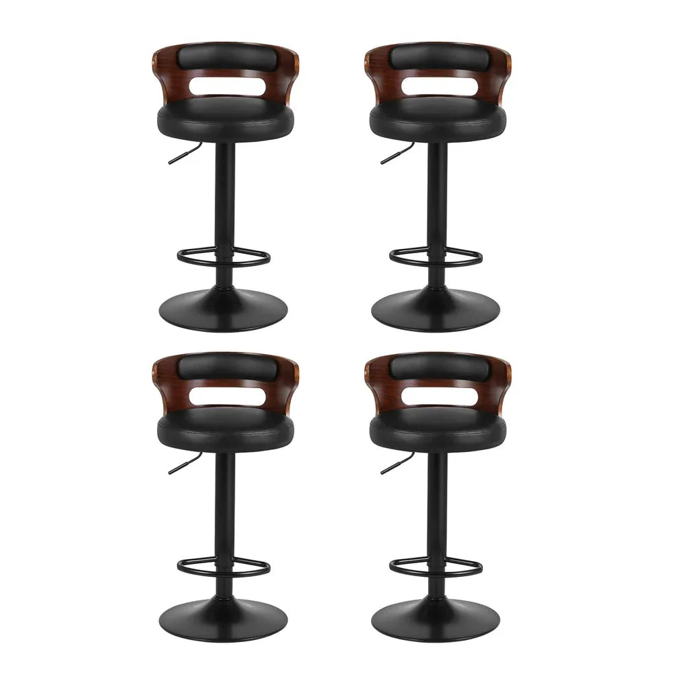 Artiss 4x Bar Stools Gas Lift Faux Leather - Mekamart Australia