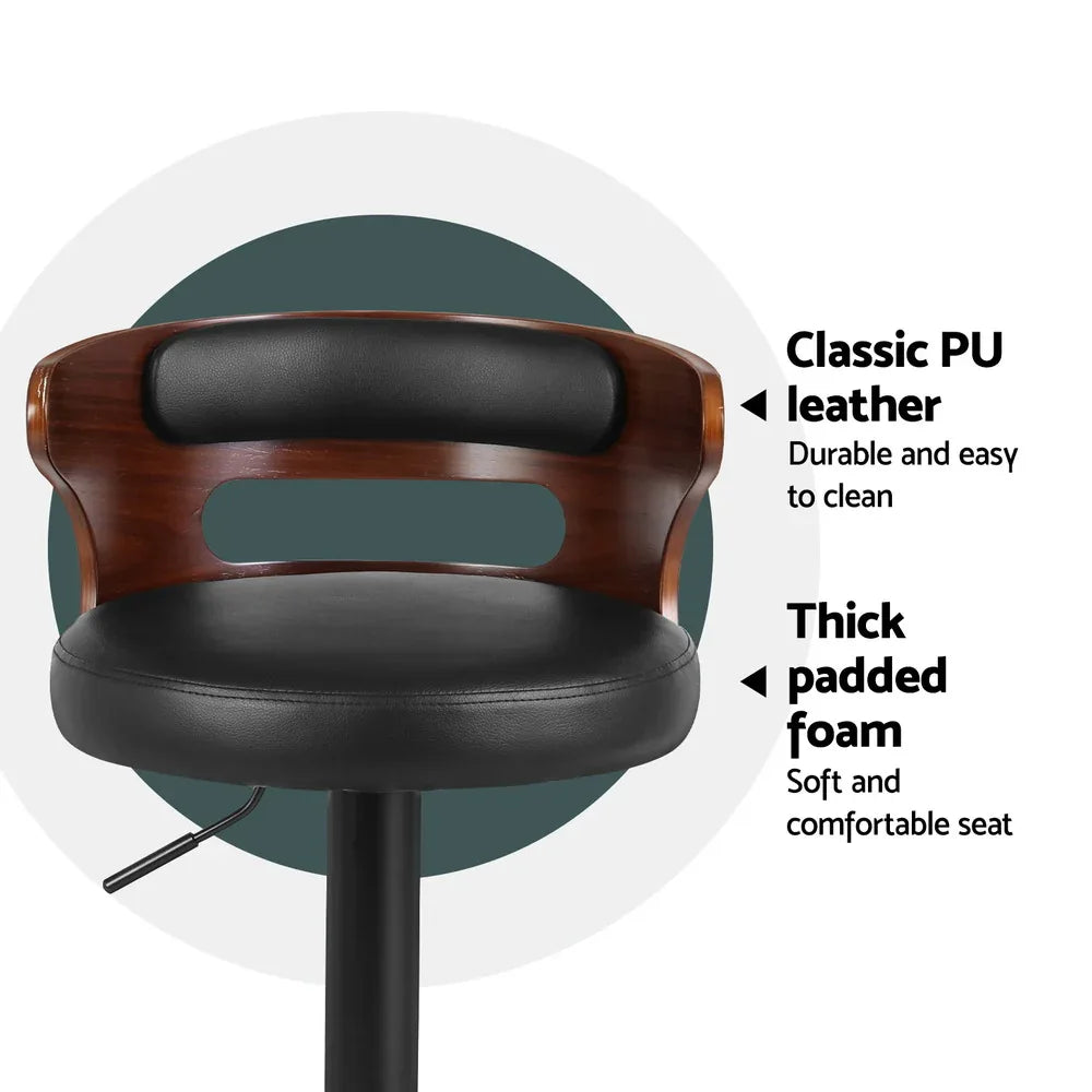 Artiss 4x Bar Stools Gas Lift Faux Leather - Mekamart Australia