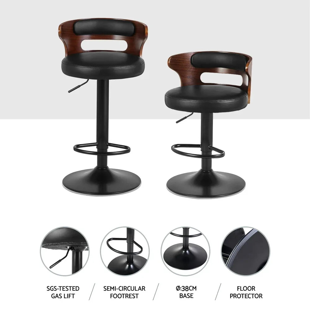 Artiss 4x Bar Stools Gas Lift Faux Leather - Mekamart Australia