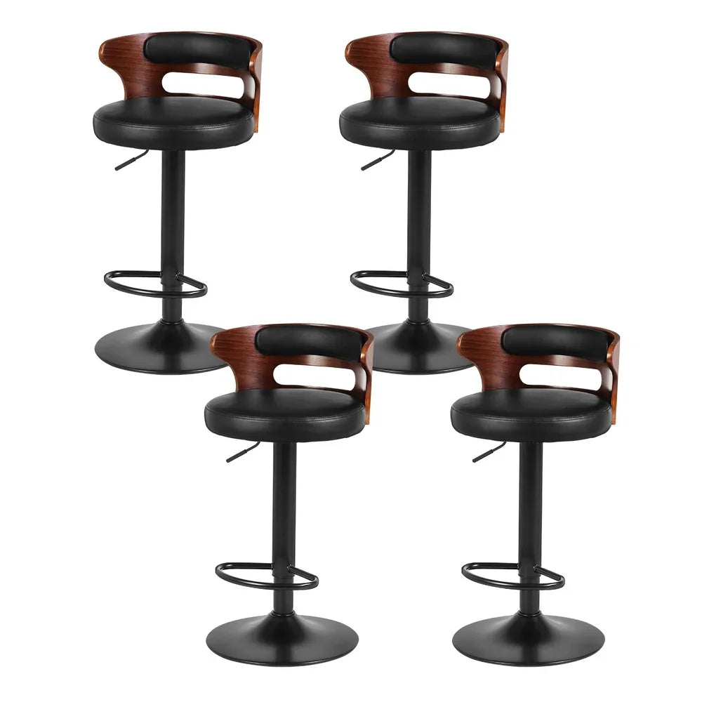 Artiss 4x Bar Stools Gas Lift Faux Leather - Mekamart Australia