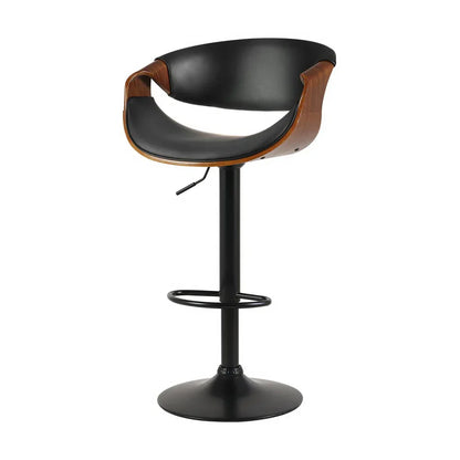 Artiss Bar Stools Gas Lift Leather w/Armrest - Mekamart Australia
