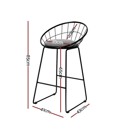 Artiss 4x Bar Stools Padded Seat Metal - Mekamart Australia