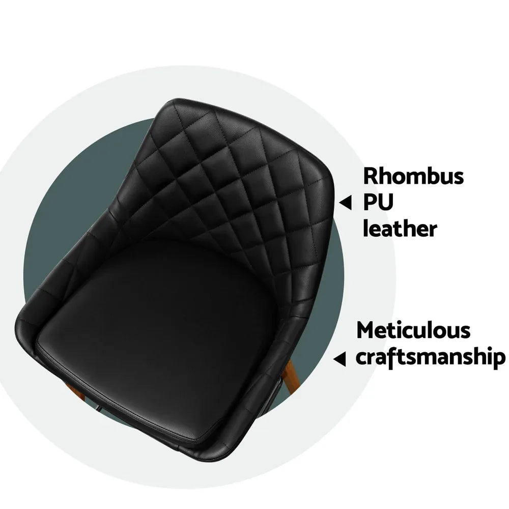 Artiss 4x Bar Stools PU Seat Wooden - Mekamart Australia