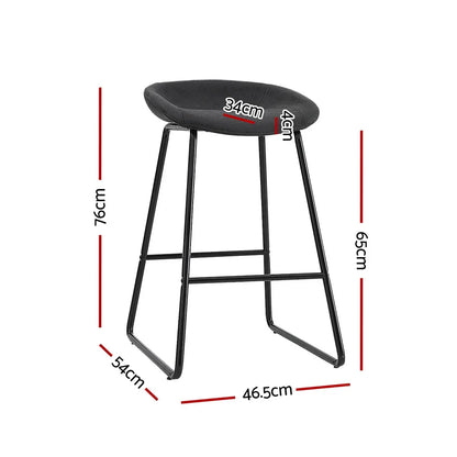 Artiss 2x Bar Stools Kitchen Dining Chairs Counter Stool PU Leather Metal - Mekamart Australia