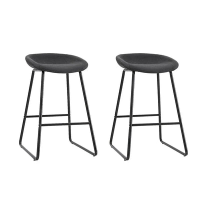 Artiss 2x Bar Stools Kitchen Dining Chairs Counter Stool PU Leather Metal - Mekamart Australia