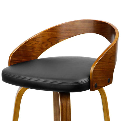 Artiss 2x Bar Stools Swivel Seat Curving Backrest - Mekamart Australia