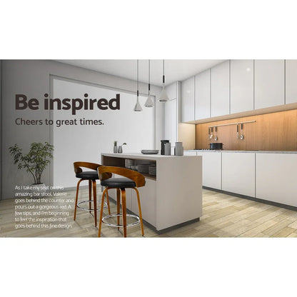 Artiss 4x Bar Stools Swivel Seat Curving Backrest - Mekamart Australia