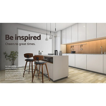 Artiss 2x Bar Stools Leather Padded w/Backrest - Mekamart Australia