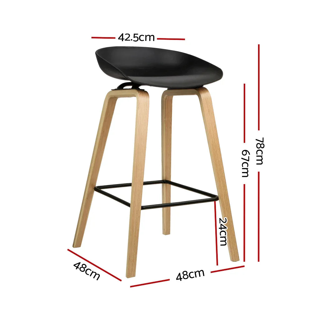 Artiss 2x Bar Stools Wooden - Mekamart Australia