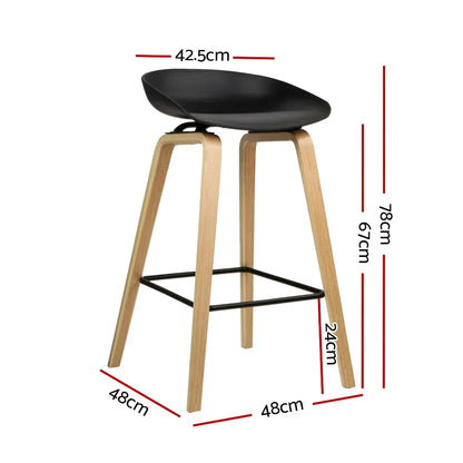 Artiss 2x Bar Stools Wooden - Mekamart Australia