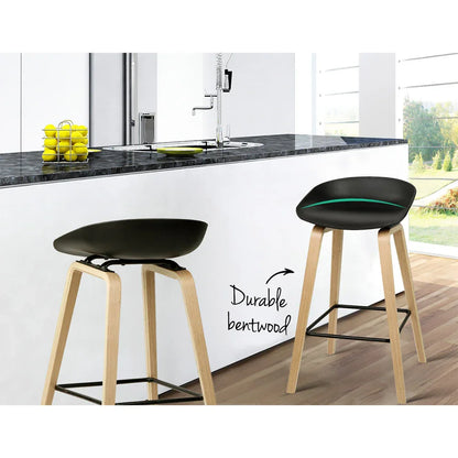 Artiss 2x Bar Stools Wooden - Mekamart Australia